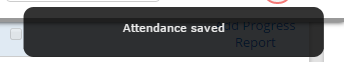 Attendance saved 