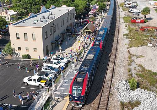 Amtrak drone during mardi gras