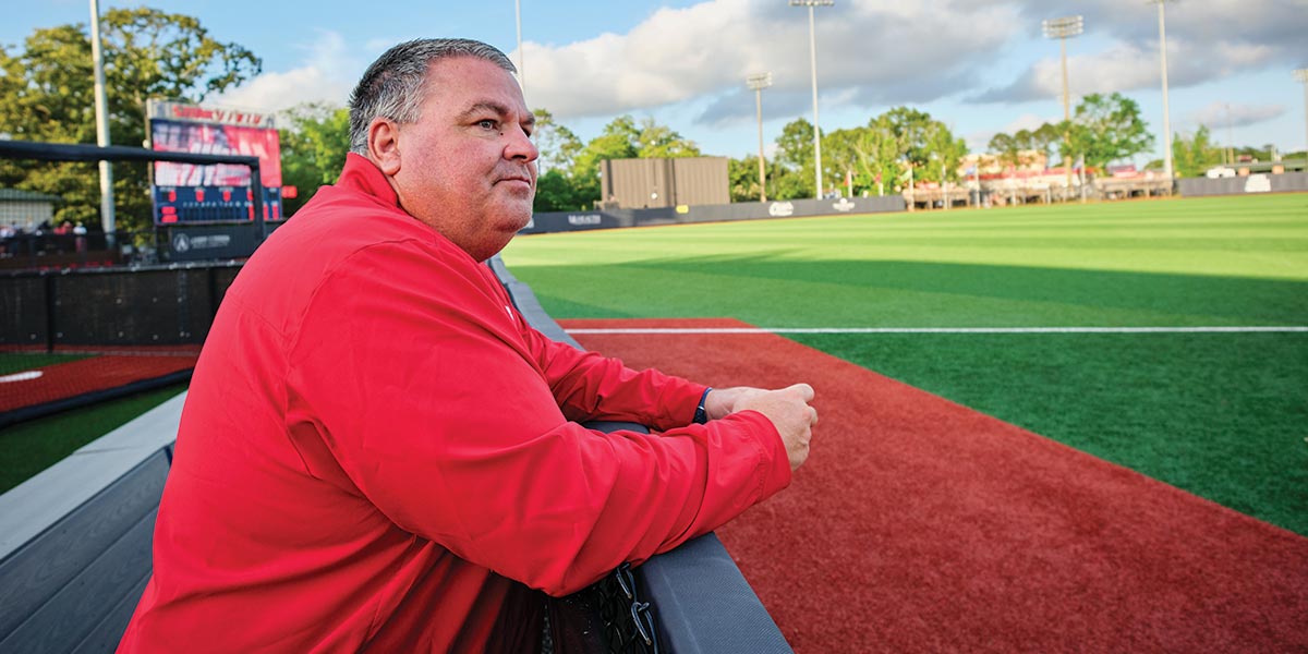 Dr. Joel Erdmann at the baseball field data-lightbox='featured'