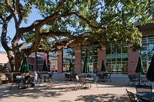 Back deck of Student Recreation Center.