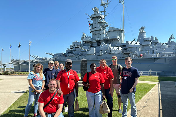 U.S.S. Alabama Group photo from the Your Career, Your City trip to the U.S.S. Alabama Battleship