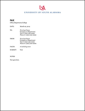 fax cover sheet sample