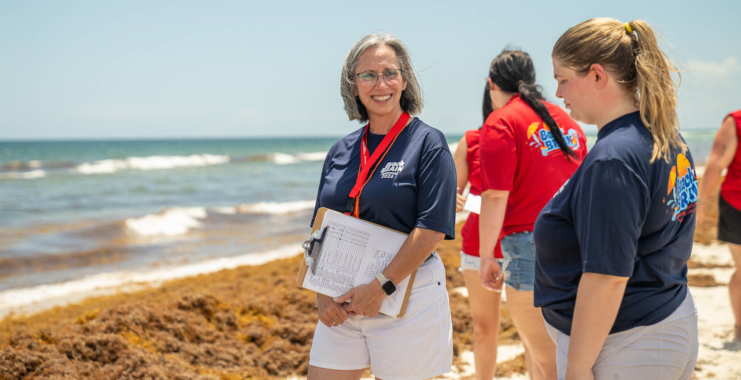 Dr. Angela Barlow at the beach