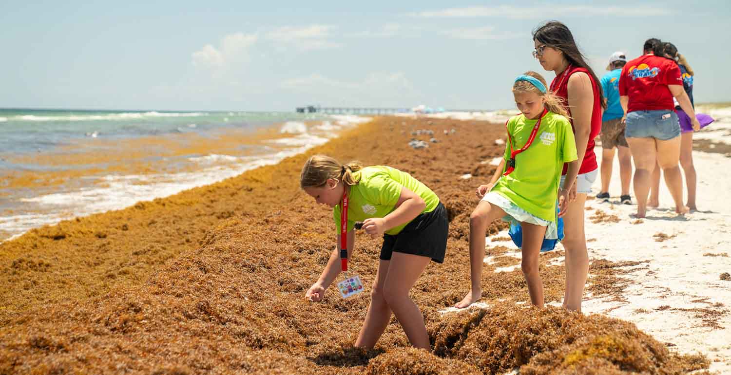 Gulf Shores elementary students at the beach