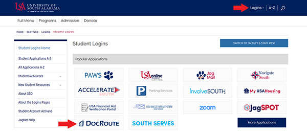 Logins screenshot