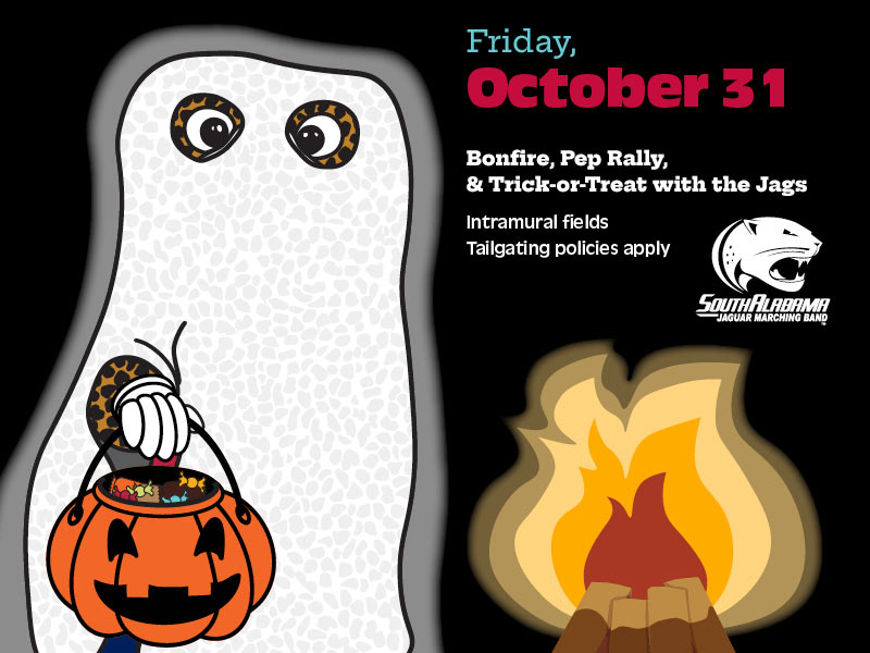 Bonfire, Pep Rally, and Trick or Treat with the Jags